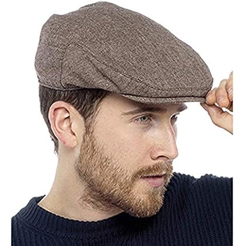 Tom Franks Men's Lined Checked Flat Cap Cover
