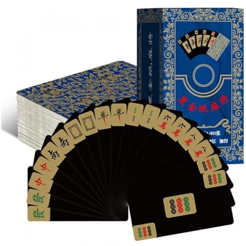 Juego de cartas Mahjong Black Gold 148 piezas