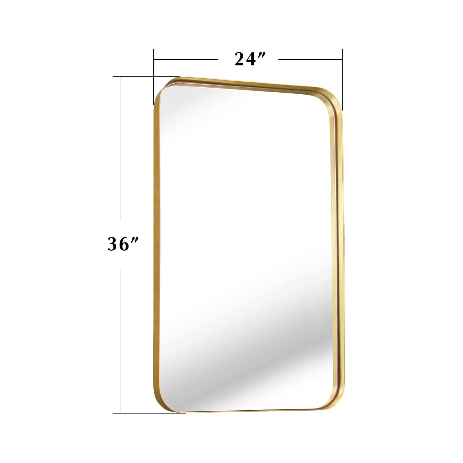 Amazon.co.jp: ZENMAG ウォール用バスルームミラー、36インチ×24インチ