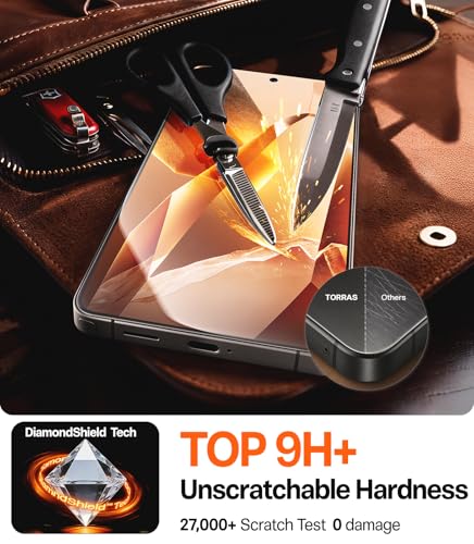 Image of TORRAS Unbreakable for Samsung Galaxy S26 Ultra Screen Protector [NO.1 Military-Grade] [12 FT Shatterproof] 9H+ Aerospace Tempered Glass 2 Pack - Touch Sensitivity, Full Coverage, Anti-Scratch, 6.9 inch