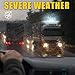 Xprite 240 LED White Roof Top LED Emergency Strobe Lights Mini Bar for Cars Trucks Snow Plow Vehicles Warning Caution Lights w/Magnetic Base