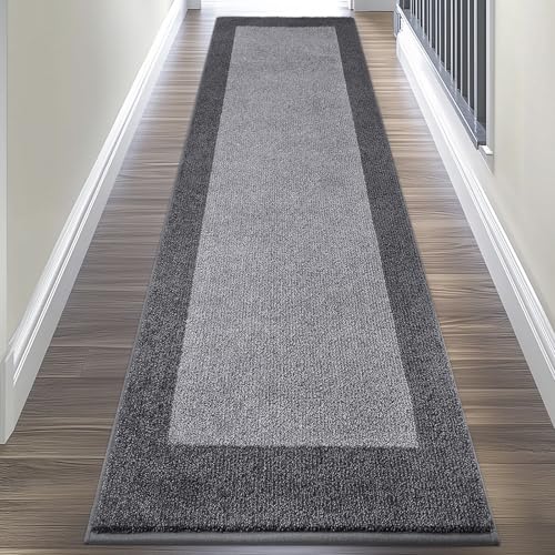 Image of Machine Washable Kitchen Rug 24 inch x 96 inch, Non Slip Kitchen Mat for Floor, Absorbent Entrance Runner Rug for Bedroom, Hallway, Bathroom, Door (Roll Packing)