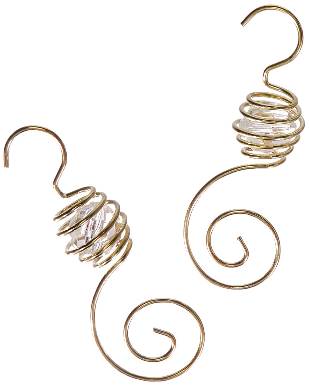 Inge-glas 1901-01 Bauble Hooks Spiral with Bead 7 cm Set of 6 Gold