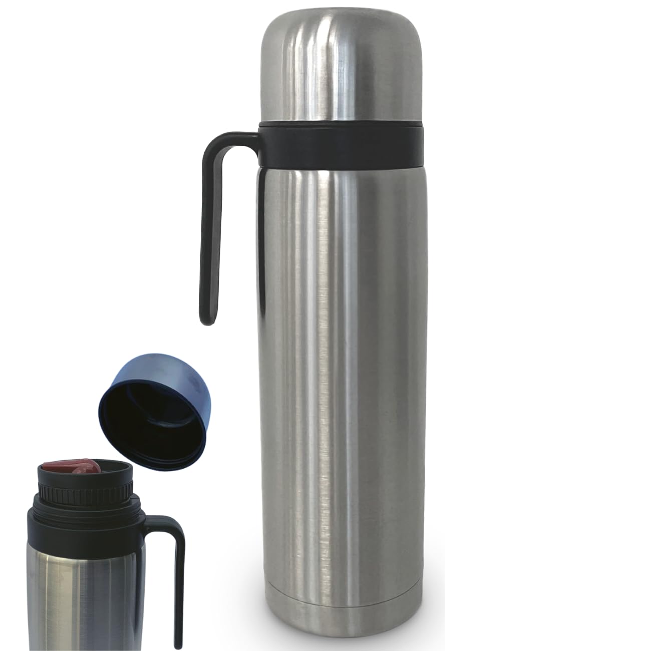 Garrafa Térmica de Inox 950 ML Ampola de Inox Bico de servir e alça para