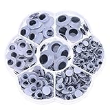 DECORA 1 Box 6mm/7mm/8mm/10mm/12mm/15mm/18mm Mixed Wiggle Googly Toy Eyes with Self Adhesive