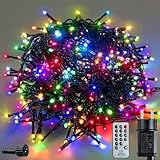 ZBQEJ Guirlande Lumineuse LED Noël, 10 m, 100 LED Multicolores, 8 Modes d'Éclairage, Té...
