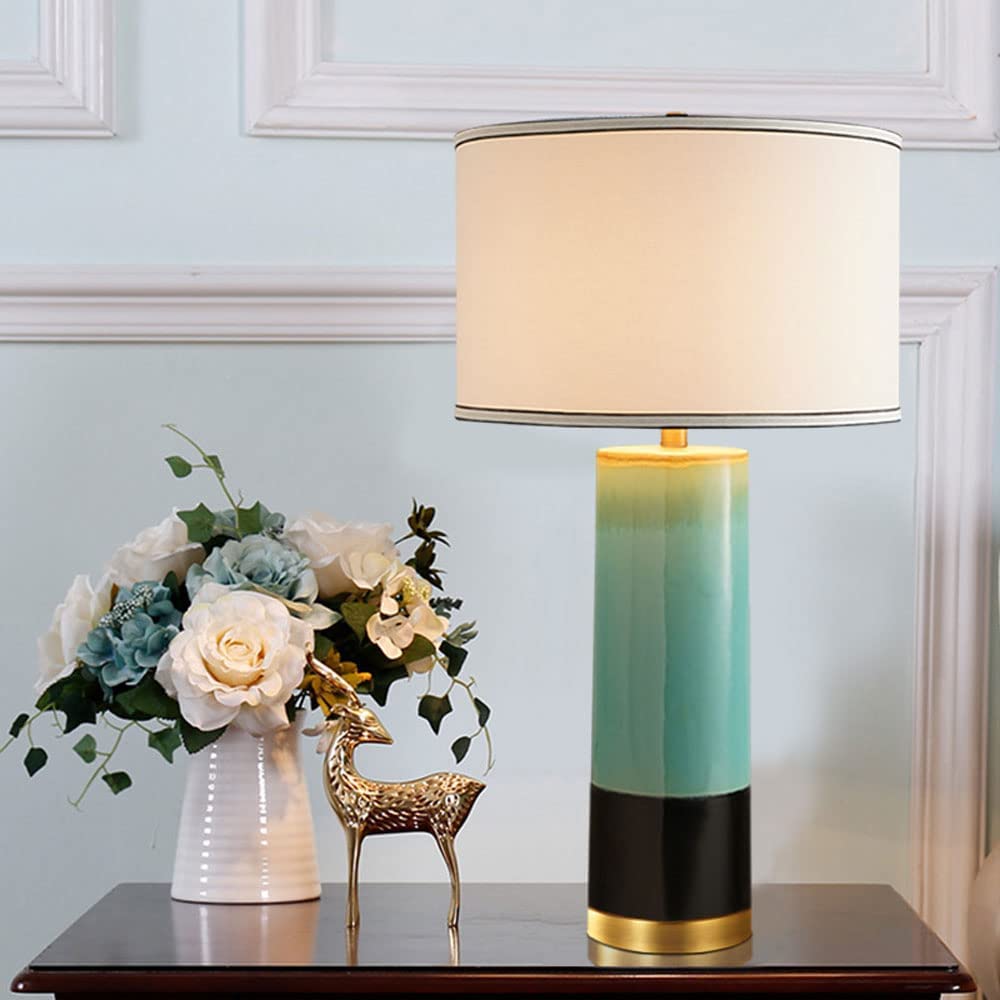 Lampa Stołowa Lampy Stołowe Do Salonu Amerykańska Lampa Stołowa W Stylu Retro Z Ceramiki Piecowej Lampy Stołowe 32" Duża Lampa Biurkowa Do Salonu Dekoracje Do Sypialni Lampy Nocne Lampki Nocne