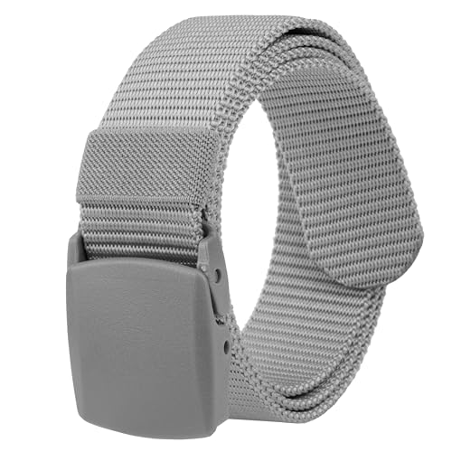 Image of Gelante Tactical Nylon Belts for Men, Work Belt Adjustable Slide Plastic Buckle Web Canvas Belt for Outdoor, Airport friendly