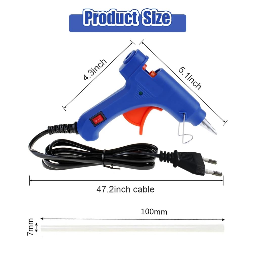 Mini Pistola per Colla a Caldo,Pistola Colla a Caldo Professionale,pistola per colla a caldo,20W con 30 Stick,Utilizzato per fai da te e manutenzione rapida di piccoli artigianato a casa e a scuola