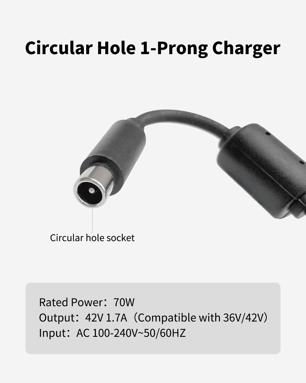 42V/36V 1.7A Charger Power Adapter Compatible with Segway Ninebot F25 F30 F40 F65 MAX G2 G30LP E2Pro D28 D40 ES2 ES4 E22 for Circular Hole 36V Lithium Battery Power Supply Original Charger Replacement