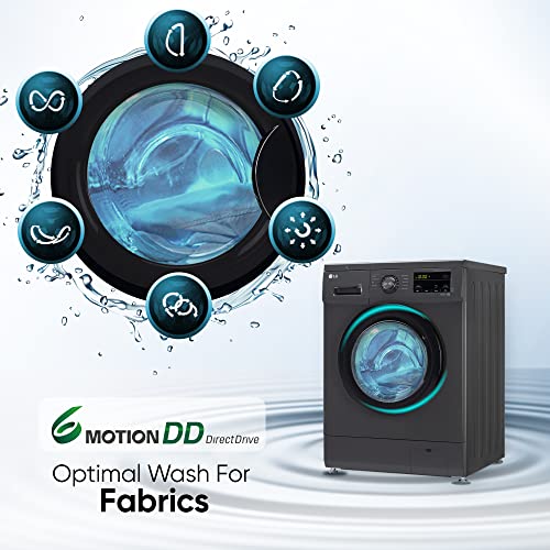 Image of LG 9 Kg 5 Star Direct Drive Technology, Steam Wash, 6 Motion DD, Smart Diagnosis, Fully-Automatic Front Load Washing Machine (FHM1409BDM, Allergy Care, In-Built Heater, Touch Panel, Middle Black)