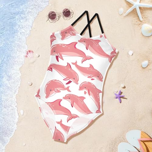 Image of Girls One Pieces Swimsuit Cute Beach Swimwear with Adjustable Strap 3-10 Years