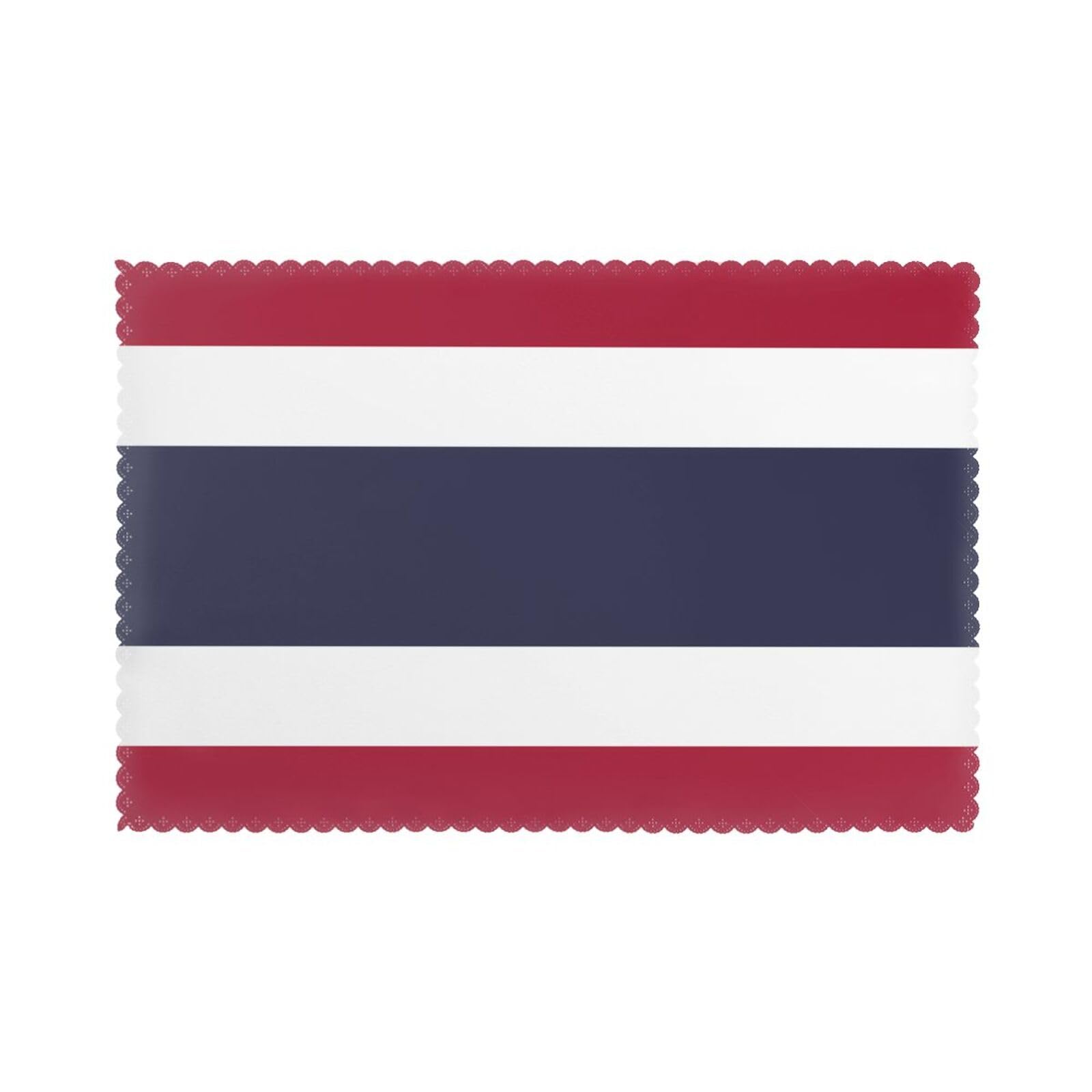 Thailand Flag Printed table mat set (6 pieces) - Aesthetic upgrade for family gatherings and hotel banquets