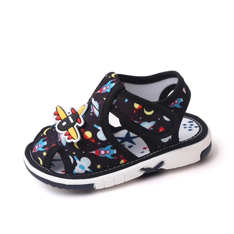 Baby Boys Squeaky Sandals Infant Premium Rubber Sole Closed-Toe Non-Slip Shoes Toddler Soft First Walkers Shoes4