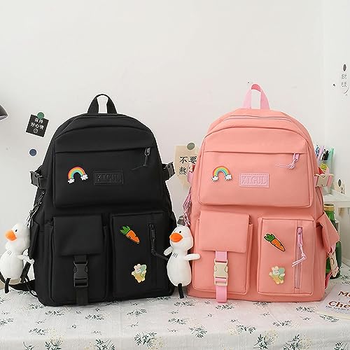 KATIAK Schulranzen 4 Stück/Sets Canvas-Schultaschen Für Teenager-Mädchen-Frauen-Rucksack – Bild 5