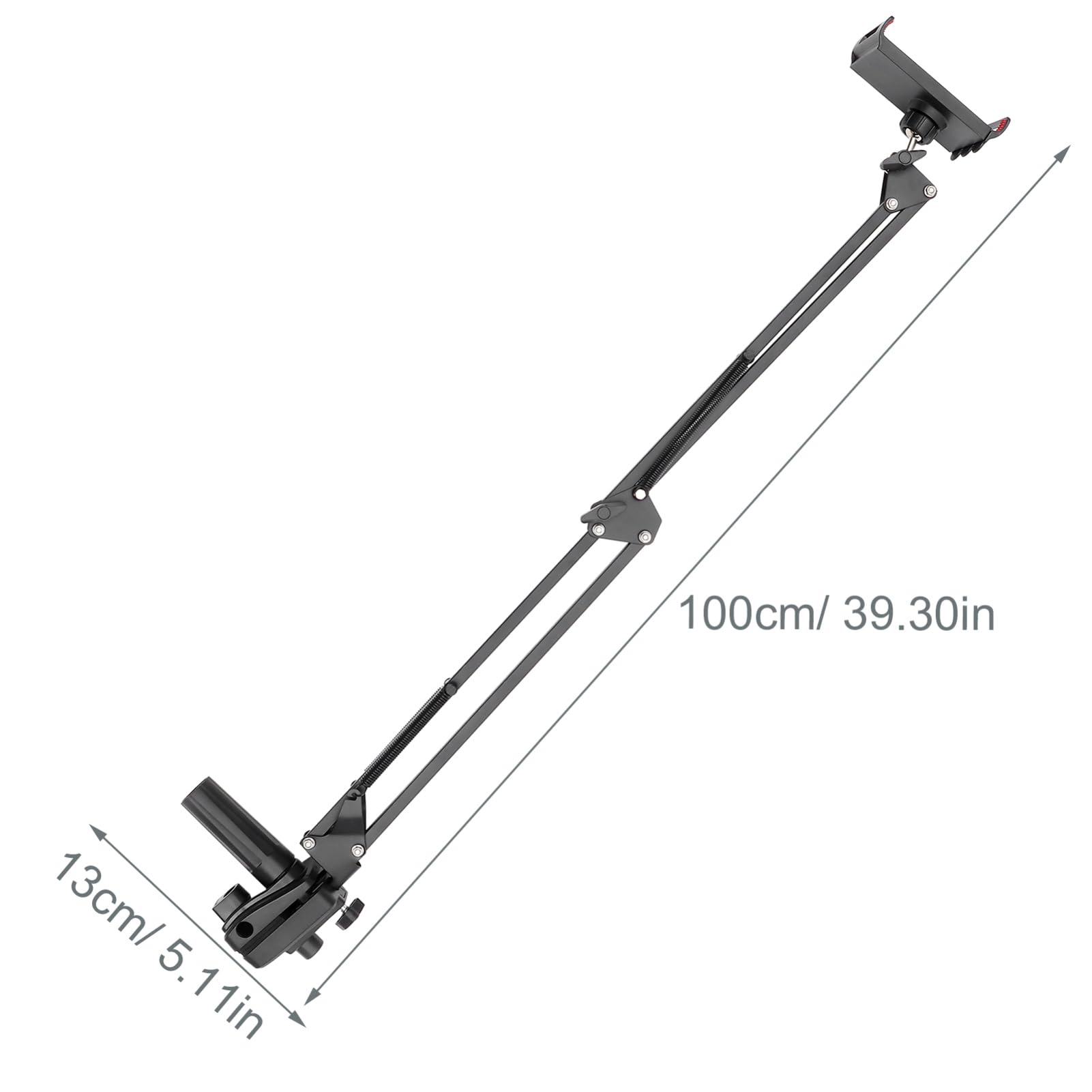 Tablet Halterung mit Drehung Faltbarer Handyhalter für Bett Küche Büro Stabiler Metallarm Installieren für Smartphones und Tablets