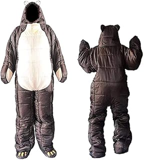 FYKABCL Saco de Dormir humanoide con Forro Grueso y cálido, Ligero e Impermeable, con Cremalleras para Brazos y pies.