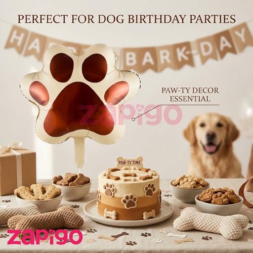 Image of Balloonistics Large Dog Paw Foil Balloon Pack Of 1