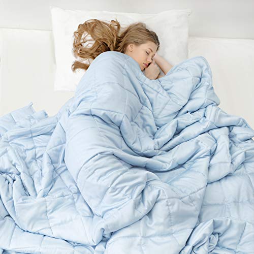 Dreamcountry Bamboo Weighted Blanket Adult 25 lbs 88''x104'' for Couple King Size Cooling