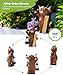 Nacome Highland Cow Garden Statue for Decor: Outdoor Sculpture with Solar Lantern and Welcome Sign for Outside Ornament Yard Art Lawn Porch Patio Balcony - Birthday Gifts for Women Mom(Brown)