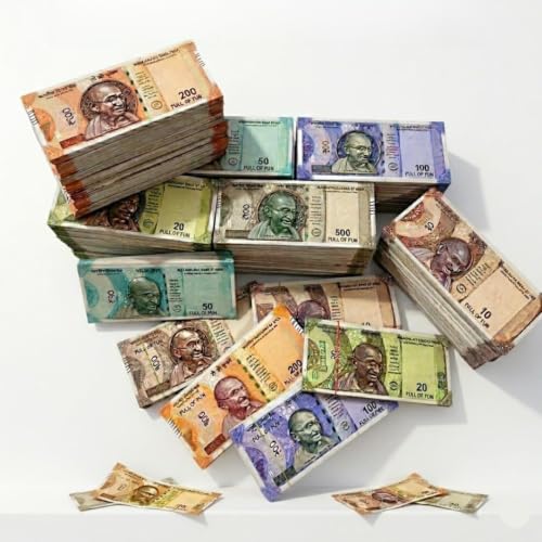 Image of (Pack of 600 Pieces) Fake Money for Kids | Indian Currency Notes Learning Set - Educational Play Money for Kids, Pretend Play Toy, Montessori Counting and Money Learning Kit | Artificial Notes