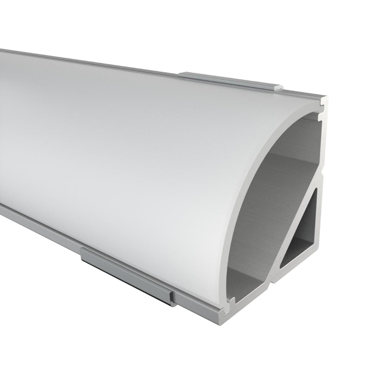 Alumino - LED Aluminiumprofil Eloxiert - 100 cm - Eckprofil | Opale Abdeckung - für 16 mm LED-Streifen - kompatibel mit Philips Hue - 1m - Spree