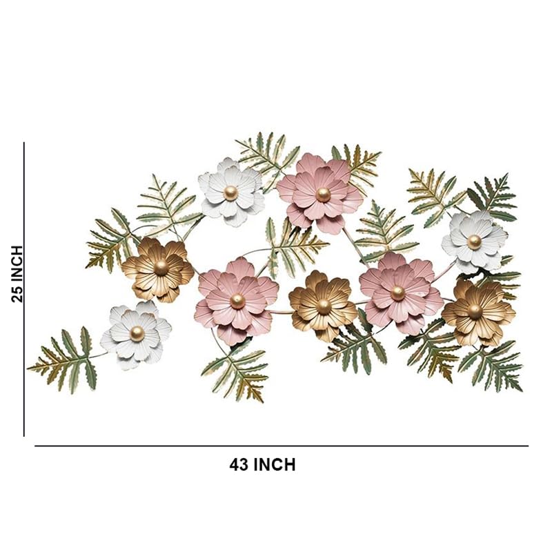 Image of ZasaDecor Iron Metal Wall Art Hanging (Multicolour, 43 X 25 Inch)
