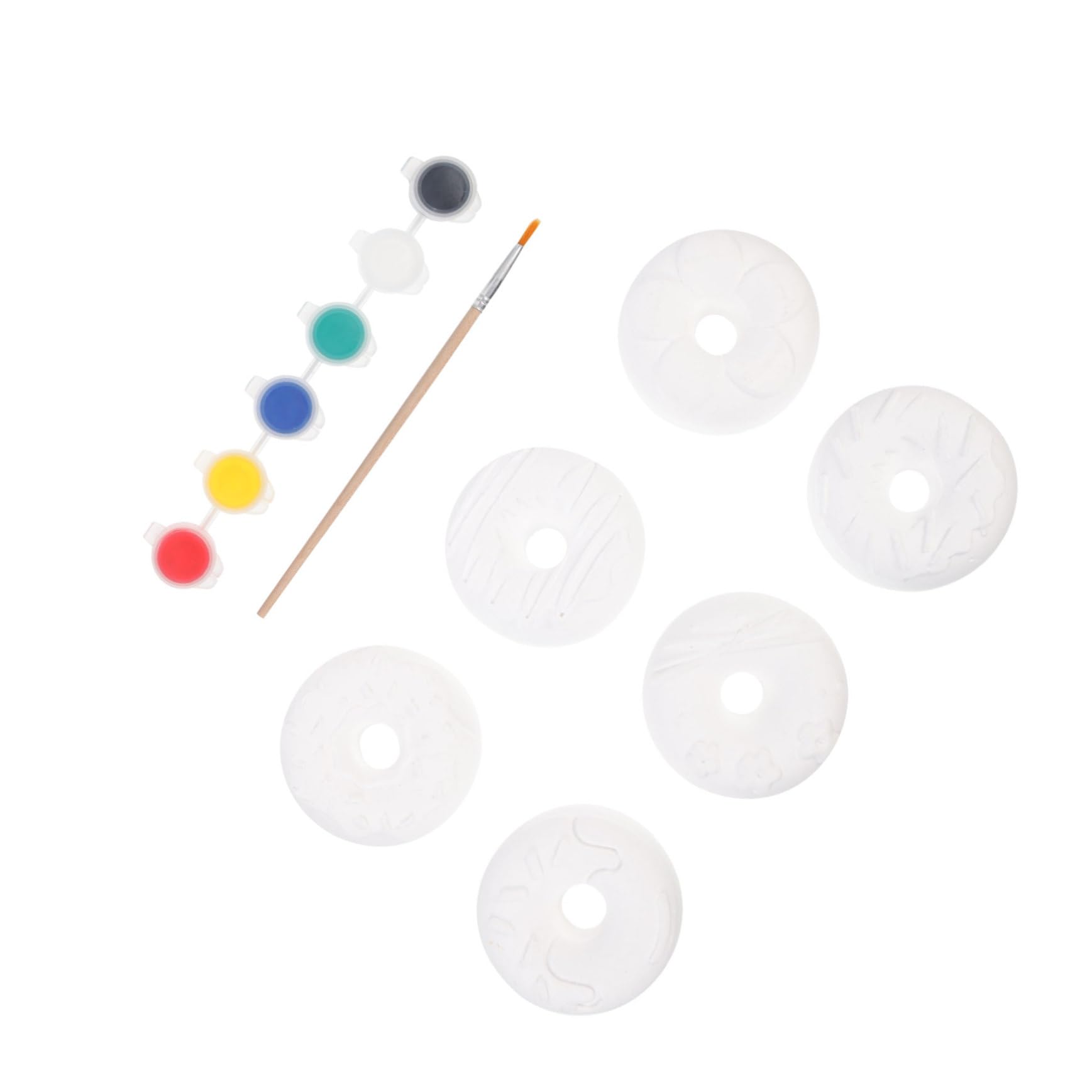 GALPADA 1Set Plaster Donut Painting Kit DIY Hand Painting Model for Creative Graffiti Craft Fun Painting for Art Projects and