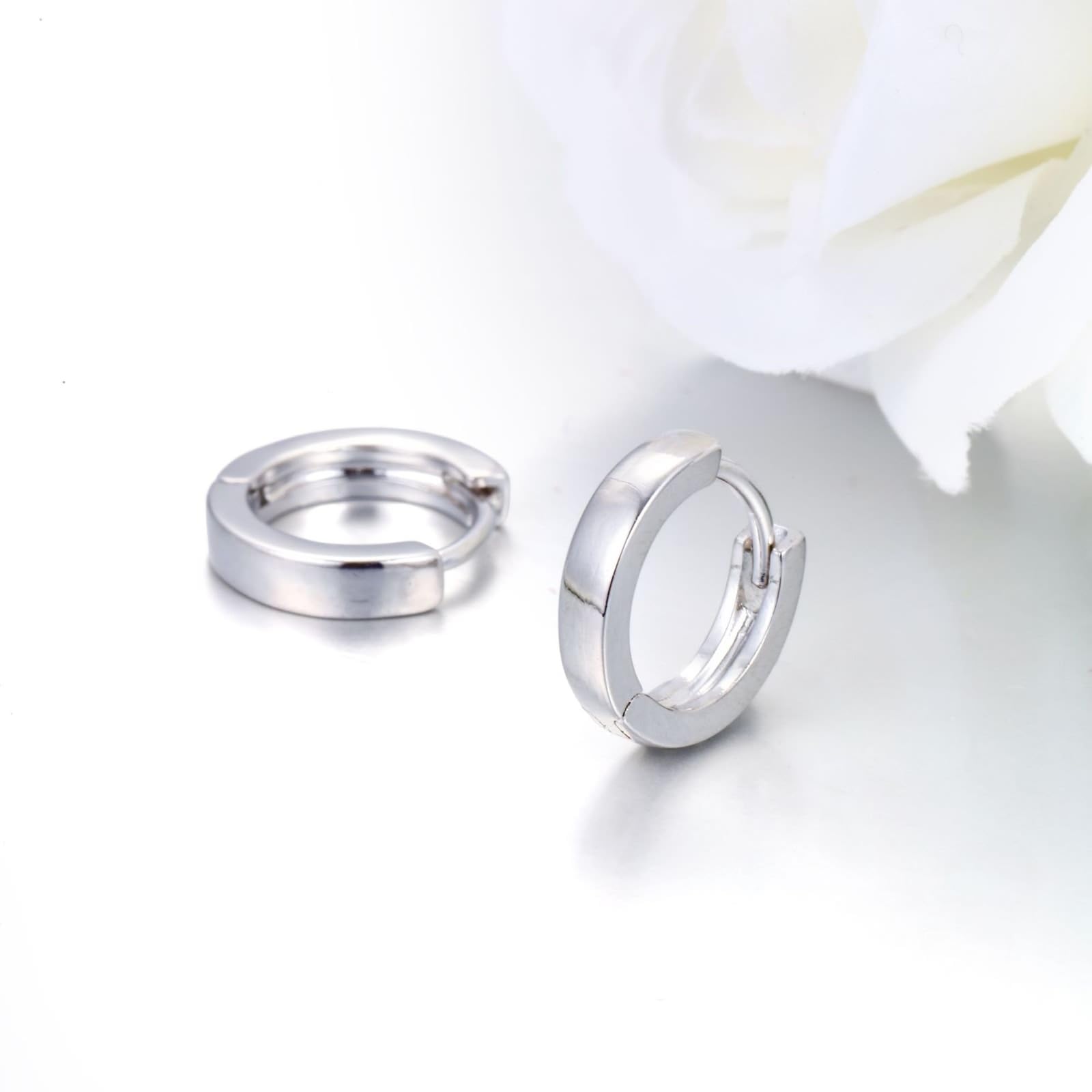Au 375/585/750 kolczyki z prawdziwego złota biżuteria, klasyczne kolczyki Creole Hoop 9K/14K/18K