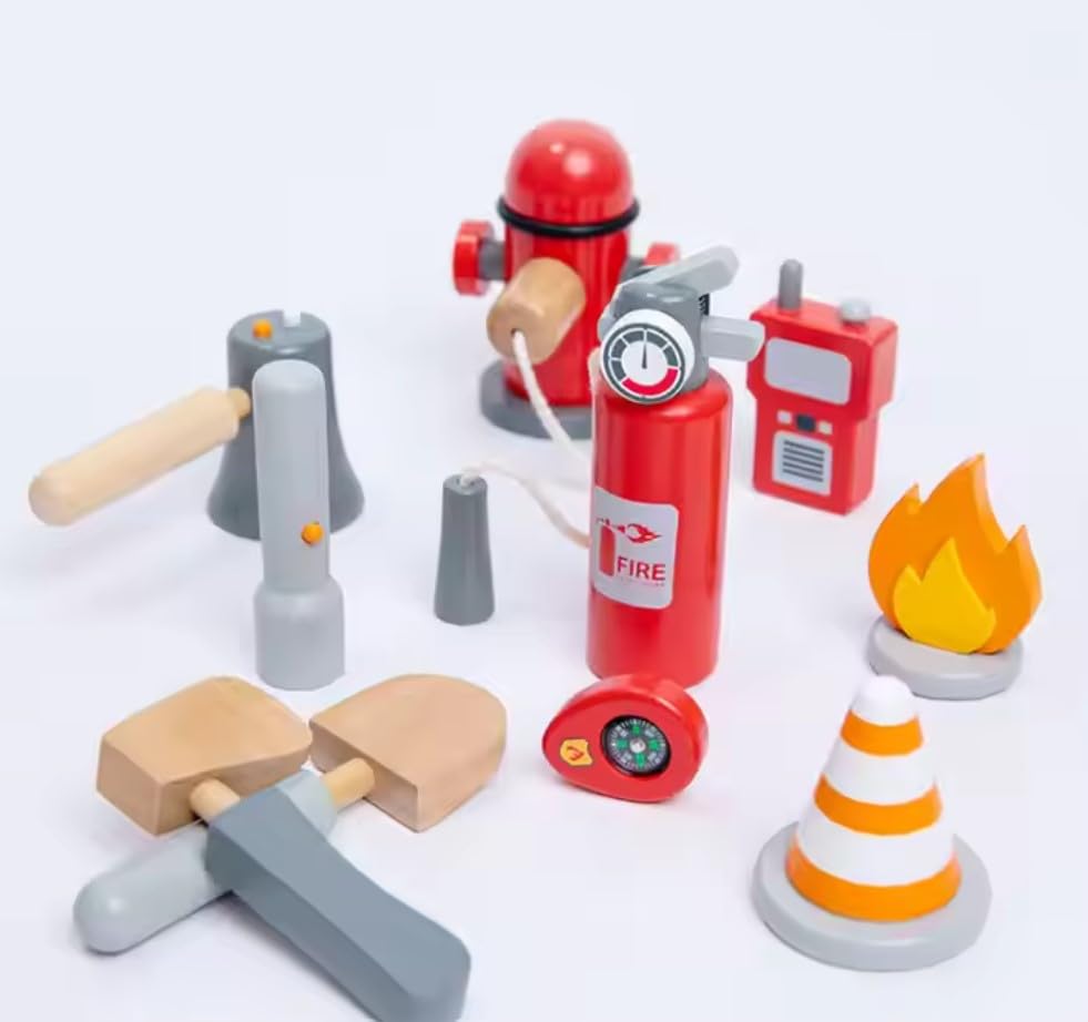 Image of Fire Fighter Kids Toy Set, Pretend Play Fire Fighter Play Set, Imaginative Roleplay For Boys And Girls, Ideal Gift For Creative Playtime Adventures (Fire Fighter)