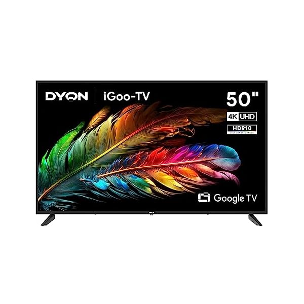 DYON iGoo-TV 50U 126cm (50 Zoll) Google TV (4K UHD, HD Triple Tuner, Prime Video, Netflix, Google Play Store für DAZN, Disney+, Apple TV+, Paramount+, waipu.tv UVM., Google Assistant) [Mod. 2023]