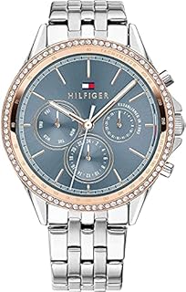 Tommy Hilfiger Multi Zifferblatt Quarz Uhr für Damen mit Silbernes Edelstahlarmband - 1781976