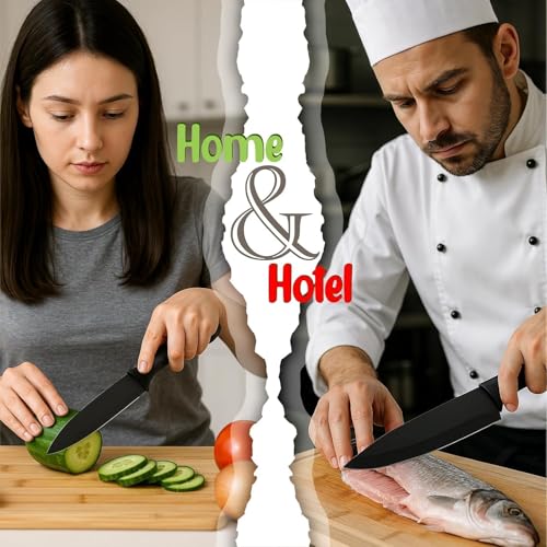 Image of VRIND'S ENTERPRISE Stainless Steel Chef Knife Set with Sharp Blade and Ergonomic Handle - 3 Piece Kitchen Knife Set for Home and Professional Use