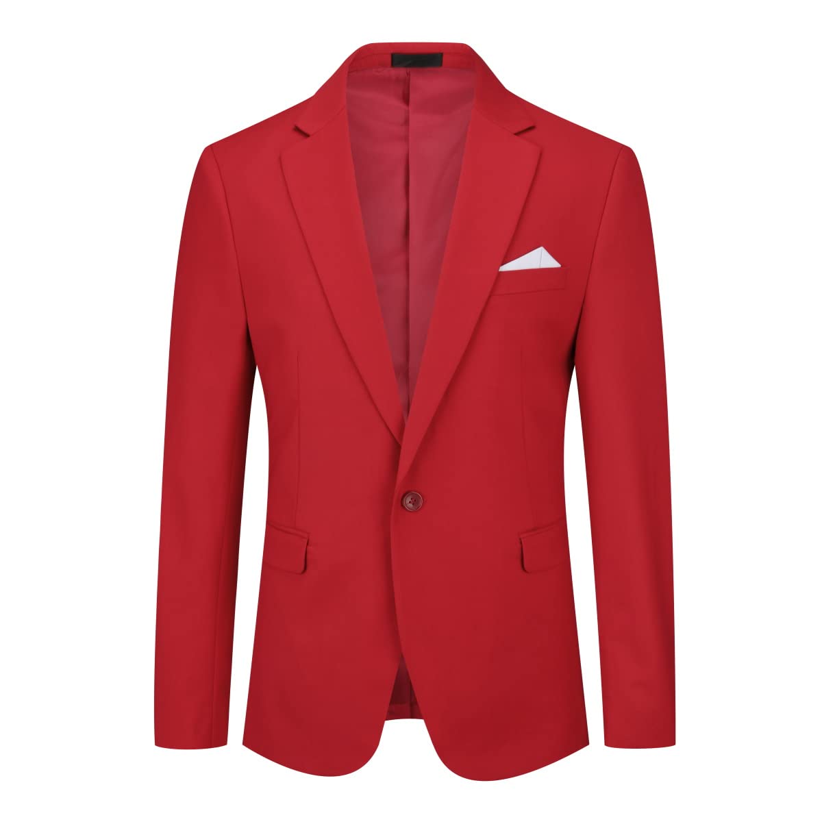 YOUTHUP Blazer Homme Slim Fit Un Bouton Veston Blazer Casual Couleur Unie Veste Mariage Business Soirée