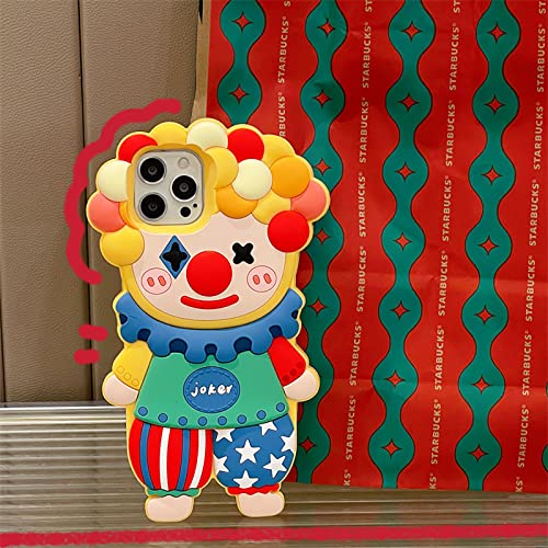 Clown Phone Case For Iphone, Kawaii Phone Cases 3D Silicone Cartoon Case Soft Rubber Shockproof For Women #TOP2