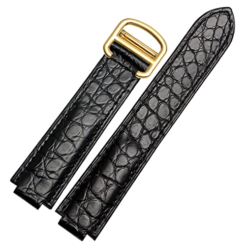 Bracelet de montre cuir crocodile américain convexe 21mm
