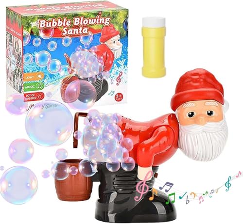 Weihnachtsmann Seifenblasenmaschine,Blase Maschine mit lustigen...