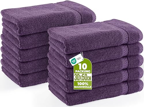 Utopia Towels - 10er Pack Gästehandtücher 30x50 cm mit Aufhängeschlaufe,...