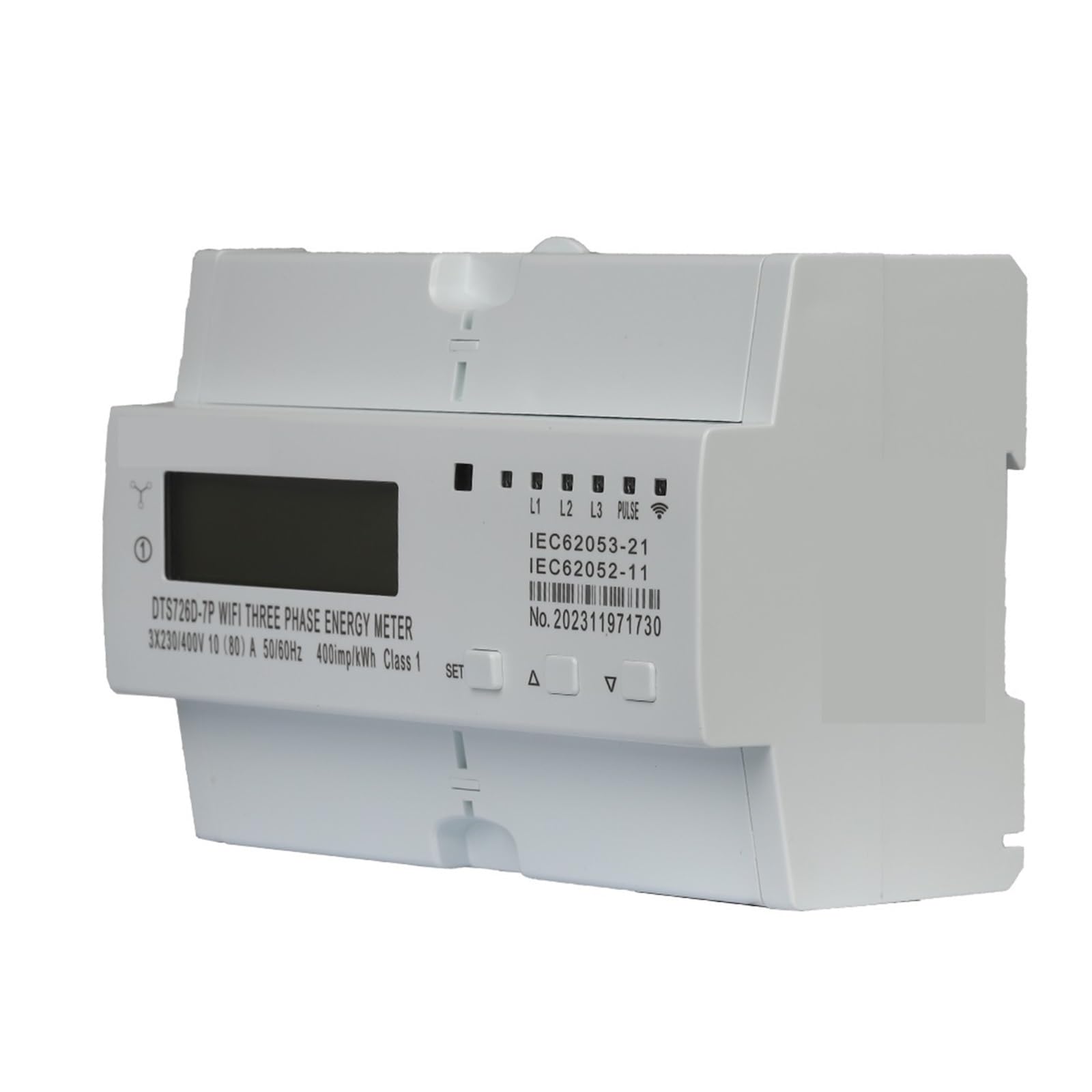 Licznik energii CNC na szynę DIN, inteligentny licznik kWh, licznik watów, Tuya, jednofazowy, 220 V, 50/60 Hz, 65 A leisurely(M)