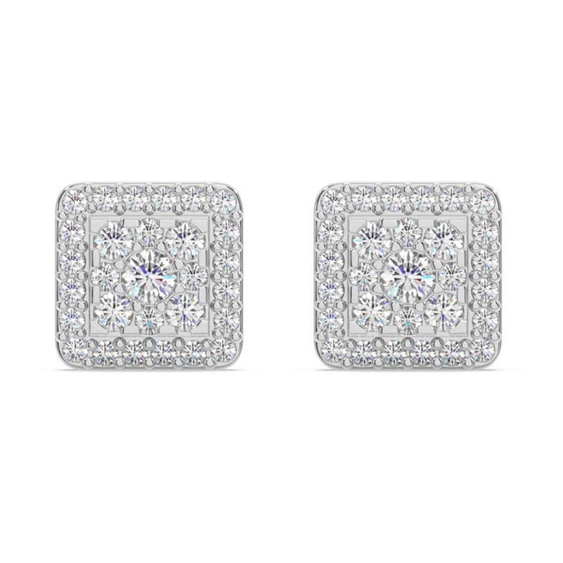 Image of KISNA JEWELS 14KT|18KT BIS Hallmark Pure Gold and Diamond Stud Earrings For Women with Screw Back clouser