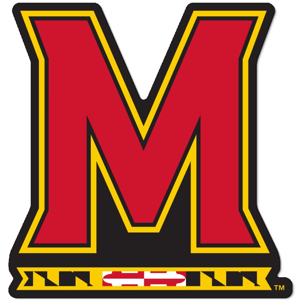 University of Maryland Primary Logo Premium 4" Die Cut Vinyl Sticker Decal for Cars Trucks Auto Windows