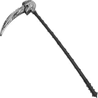 Halloween Sickle Prop Plastic Skull Grim Scythe W eapons Fake Sickle Halloween Scythe Costume Cosplay Accessory Halloween Party Favor