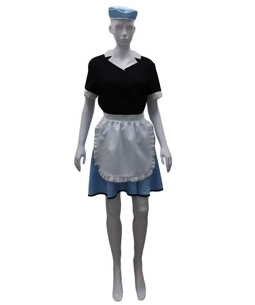 HalloweenPartyOnline Adult Women's 50's Car Hop Girl Waitress Costume HC-489