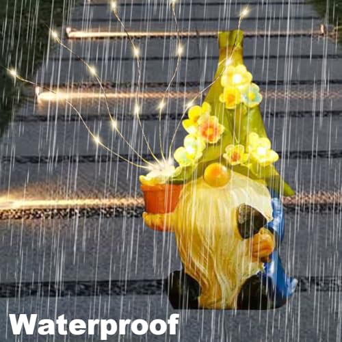 IVEOPPE Gartenzwerge Lustig Solar Figuren für Außen - Wichtel Garten Gartendeko mit LEDs, Geschenke für Frauen Mama Männer Geburtstagsgeschenk Garten Balkon Deko Zimmer – Bild 5