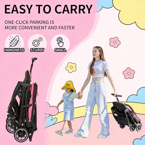 Image of Cool Kids Travel Stroller, Lightweight Baby Stroller with Automatic Folding Function Suitable for Walking Shopping and Amusement Parks