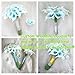 Lily Garden Luxury Calla Lily Bridal Wedding Bouquet 3 Dozen with Groom Boutonniere (Turquoise Picasso)