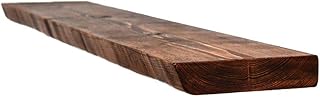 Chill House Wayney/Live Edge - Mensola sospesa Rustica, 22 x 4,4 cm, Teak, 150cm