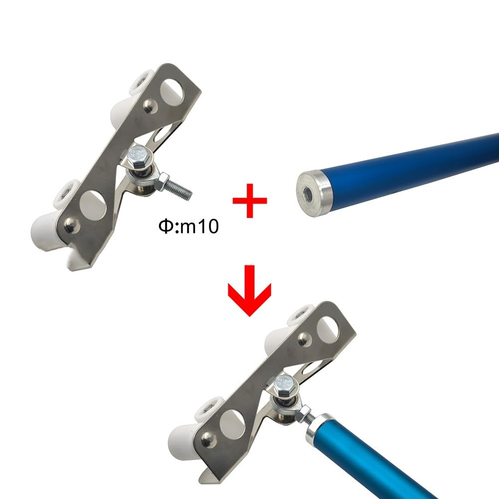 Rullo angolare interno per cartongesso, in lega di alluminio con rulli in nylon, angoli regolabili, compatibile con asta telescopica