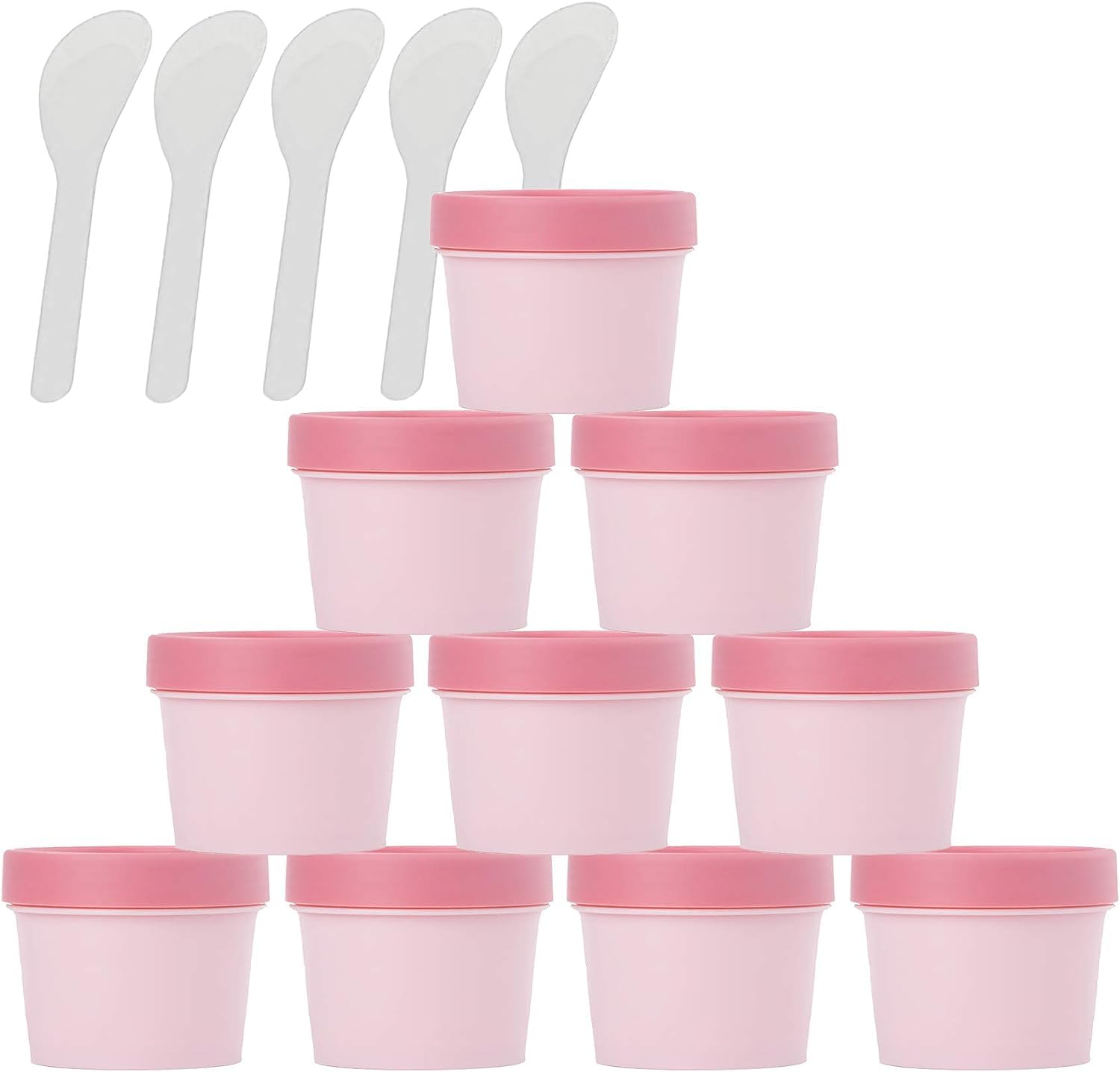 FLYIODFCXV cosmetic jar, 12 PC Empty Leakproof Cosmetic Pot Container with Lids with 6 Spatula(Green,100ml)