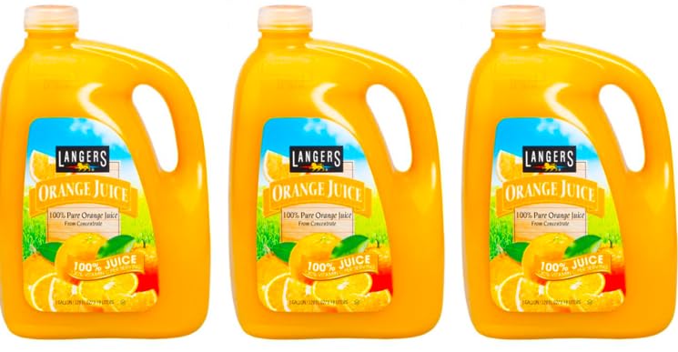 Amazon.co.jp: 100% オレンジジュース 3.78L×3本 ランガー ズ